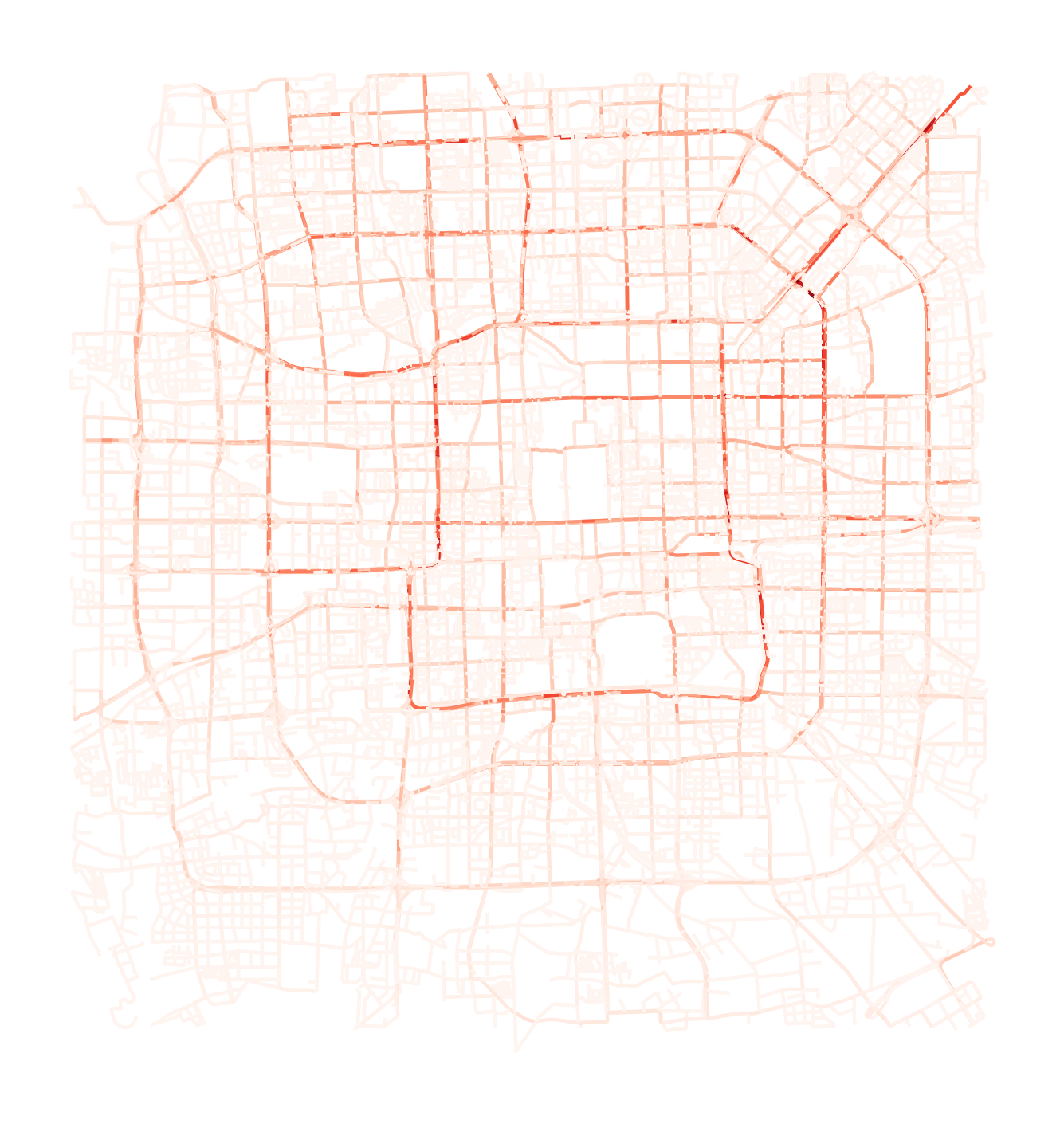 Ours trajectories heatmap in Beijing